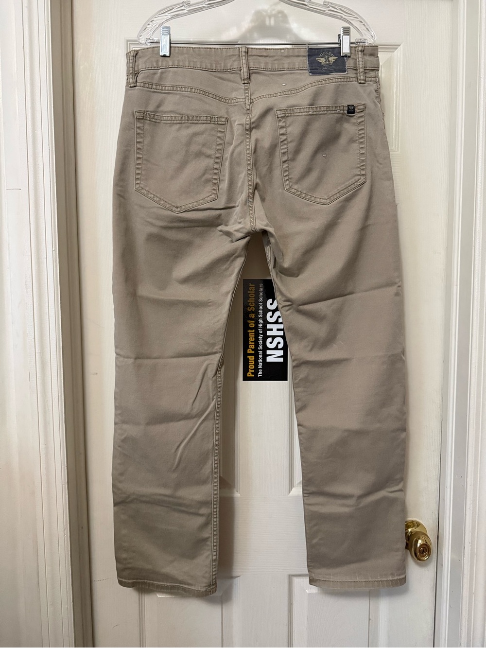 Men's Khaki Straight-Leg Jeans
